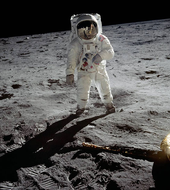 Buzz Aldrin on the Moon during the Apollo 11 mission