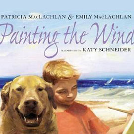 cover of Painting the Wind cover of Painting the Wind showing boy with dog at the beach.