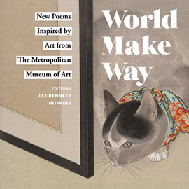 cover of World Make Way illustrated cover of World Make Way showing cat in bandana sniffing at the corner of a frame