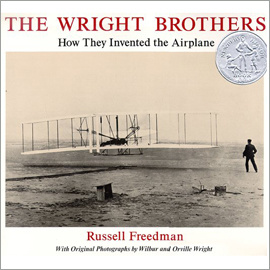 cover of "The Wright Brothers" cover of "The Wright Brothers" showing photo of Wright brothers' plane