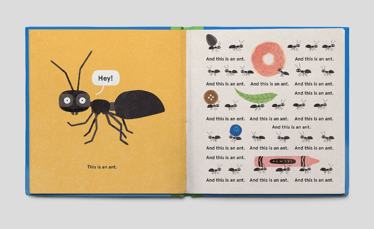 Image of ants walking along with the text