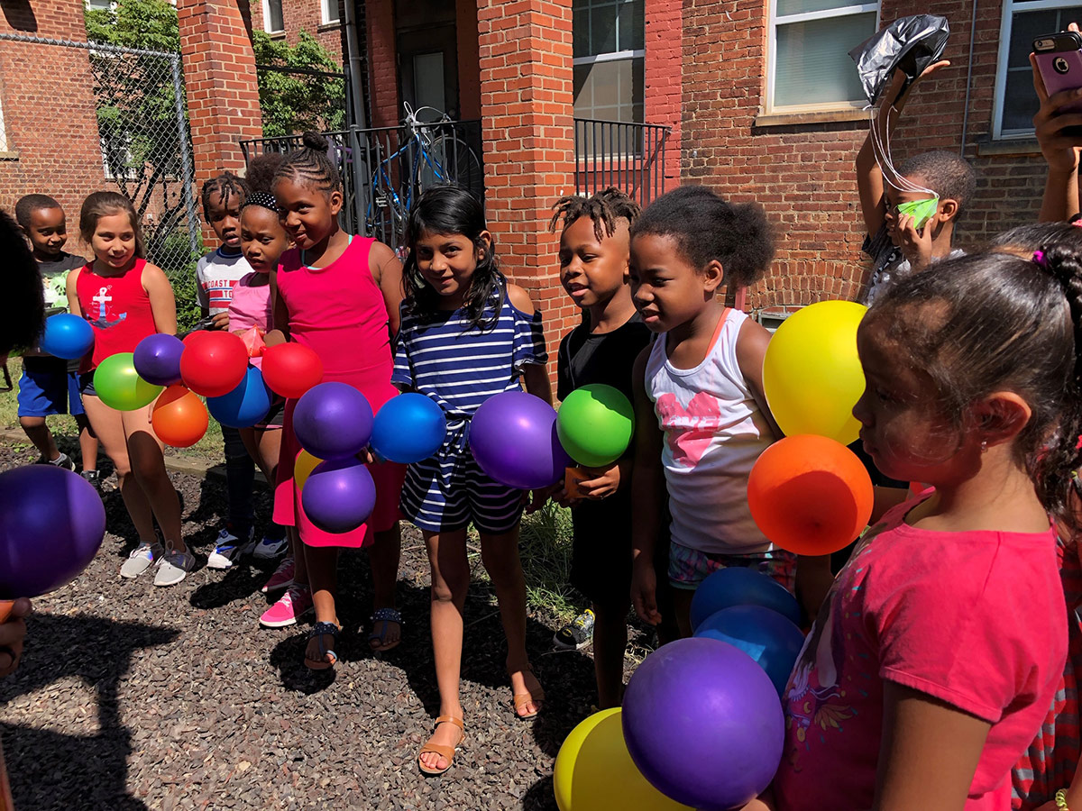 Kids at Washington DC youth summer program building a Mars lander