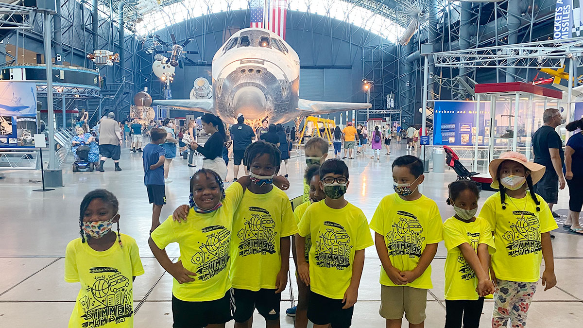 Kids at Washington DC youth summer program building a Mars lander