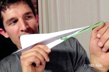 a homemade paper airplane catapult