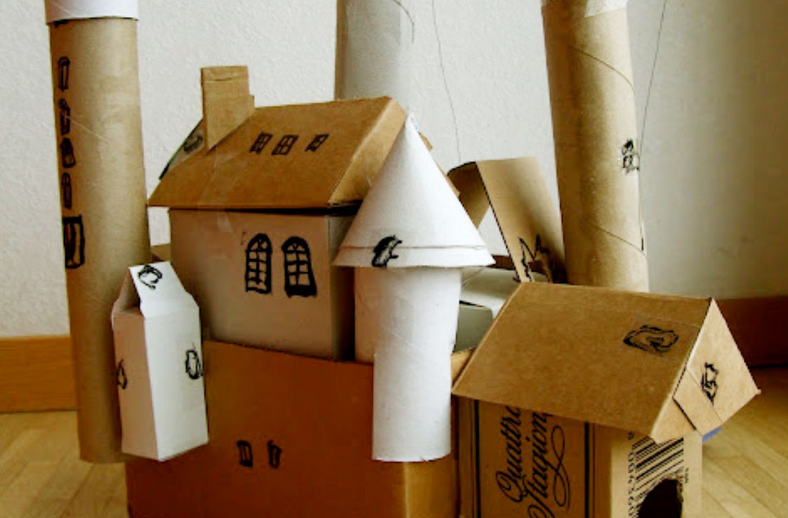 DIY castle made of cardboard