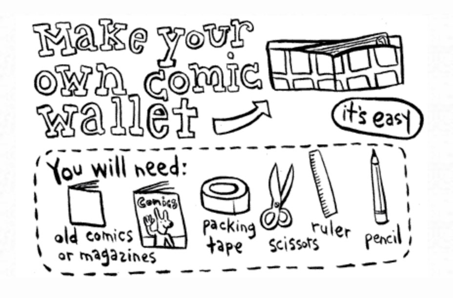 wallet made using comics