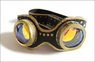 photo of steampunk-style goggles