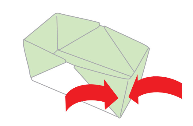 part of the instructions to create an origami box