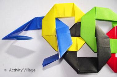 oragami olympic rings