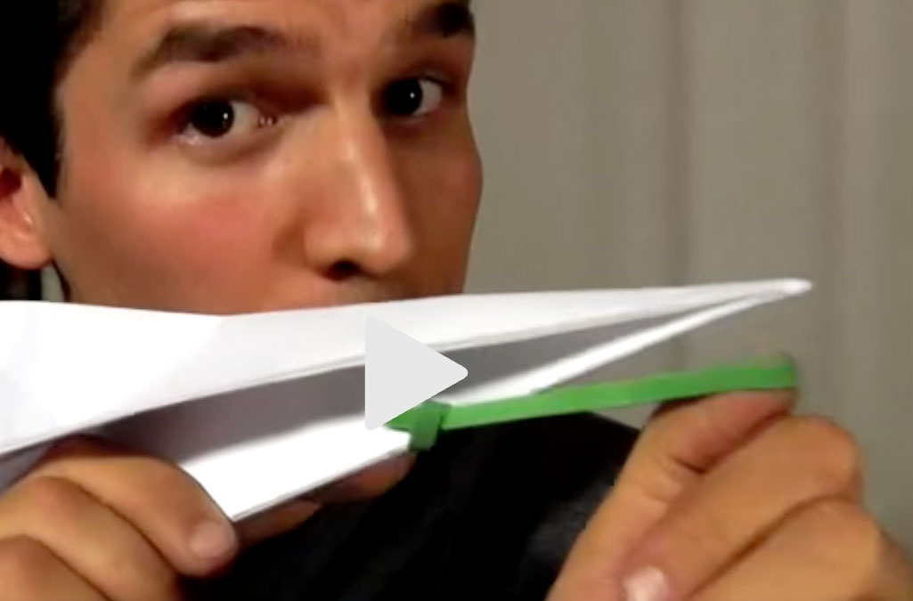 a homemade paper airplane catapult
