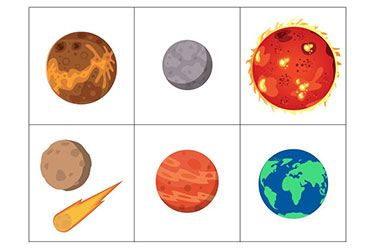 drawings of different planets