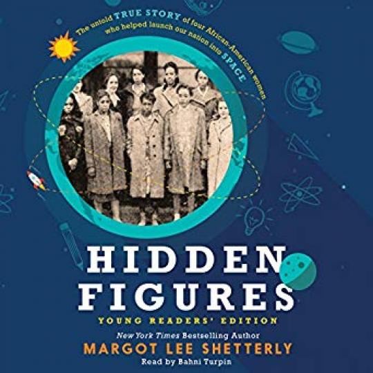 cover of Hidden Figures showing a sepia photo of a group of women