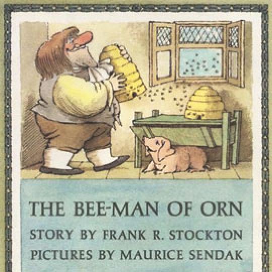 cover of "The Bee-Man of Orn" showing a man moving beehives