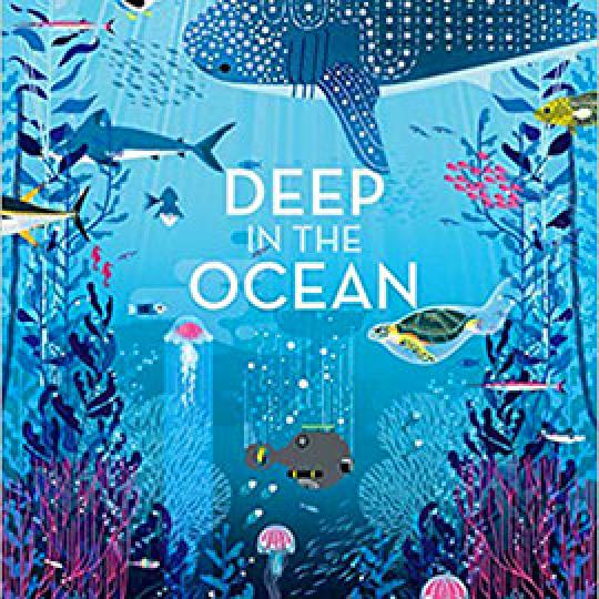 illustrated cover of Deep in the Ocean showing an underwater scene.