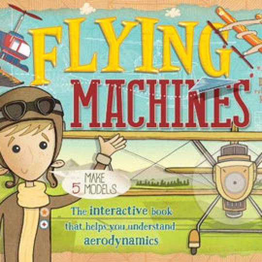 cover of "Flying Machines" showing a child in front of a prop plane