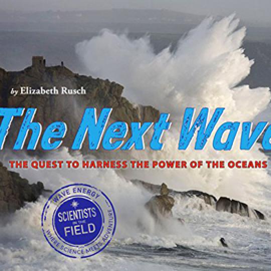 photo cover of "The Next Wave" showing waves hitting rocks