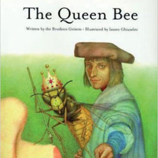 cover of "The Queen Bee" showing a bee in a crown with a sceptre