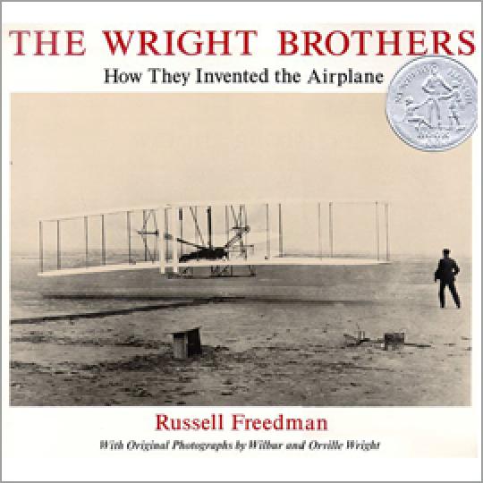 cover  of "The Wright Brothers" showing photo of Wright brothers' plane