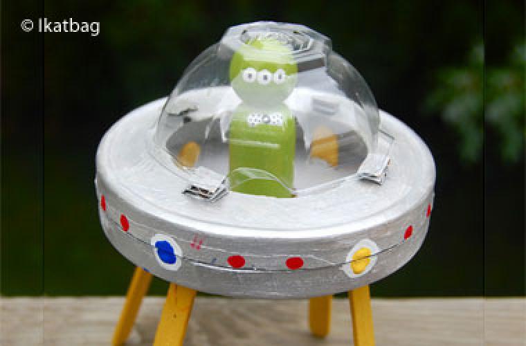 photo of a homemade alien spaceship