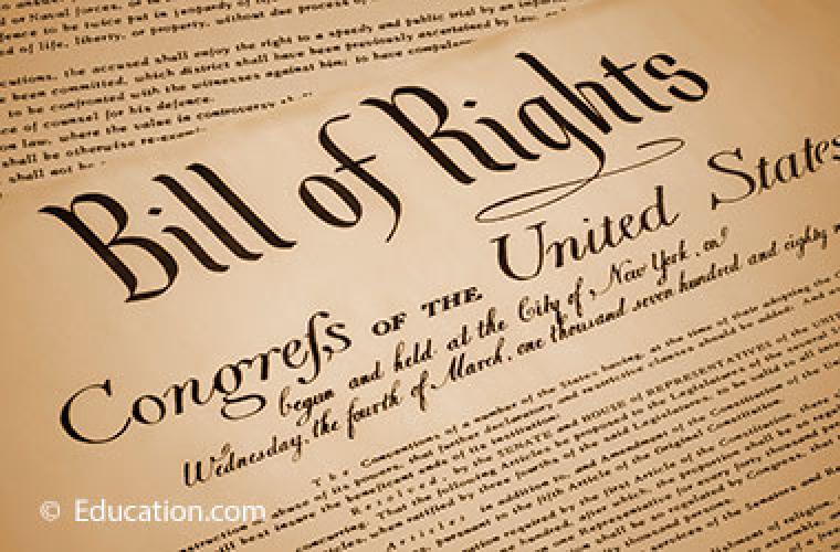 top section of the Bill of Rights