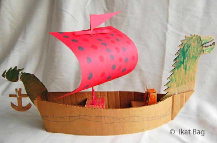 DIY cardboard boat