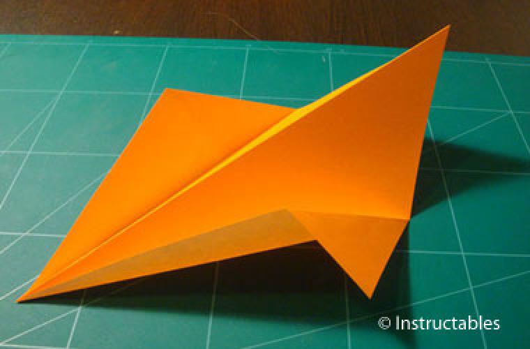 a devil's kite paper airplane