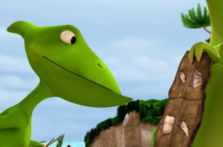 green dinosaur from Dinosaur Train animated show