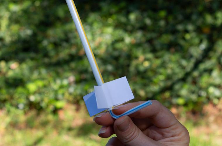 Simple rocket made with drinking straw