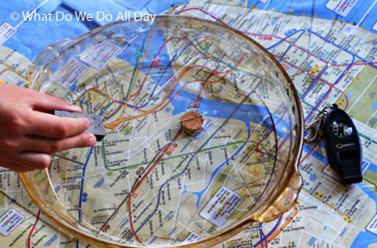 photo of a homemade map compass