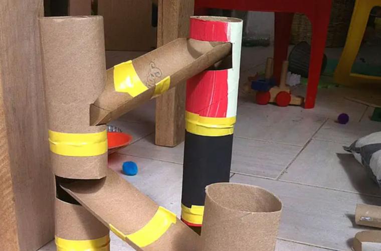 cardboard marble run