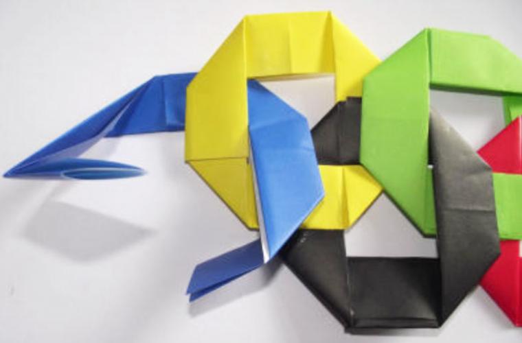 origami olympic rings