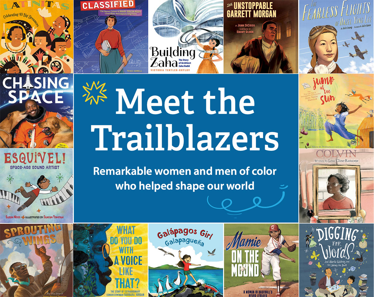 book cover collage of multicultural biographies for children